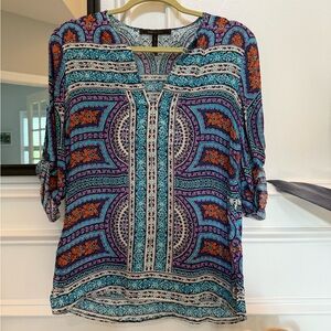 Bcbgmaxazria Multicolor Patterned Women's Top XXS